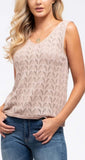 Savvy Knit Tank - Tan