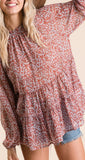 Bella Boho Sheer Floral Top