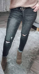 Touch of Gray Distressed Denim