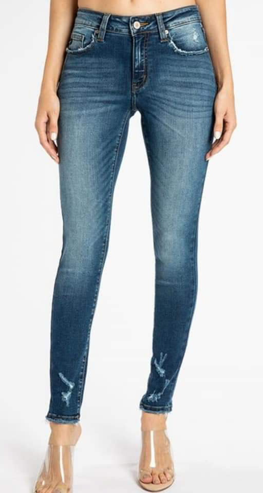 Mid Rise Dark Wash Denim