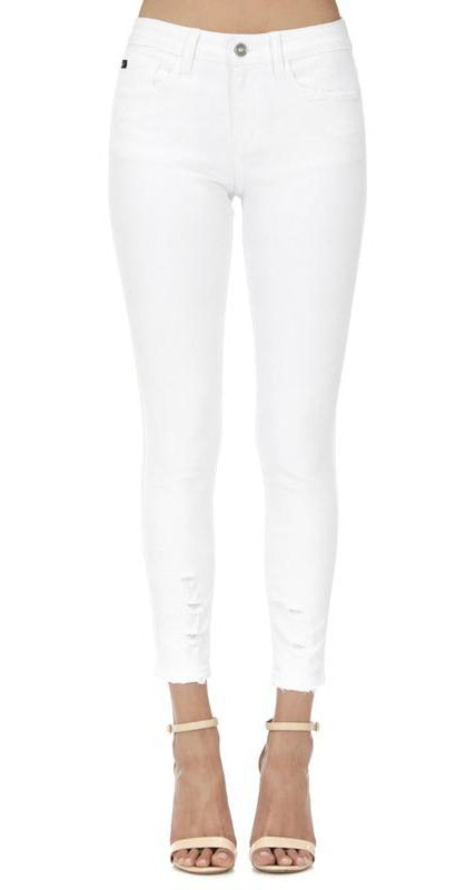 White Skinny Ankle Denim