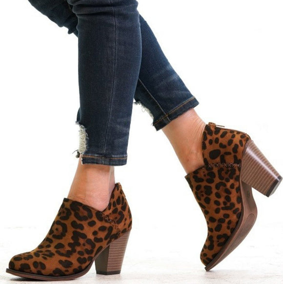 Leopard Booties
