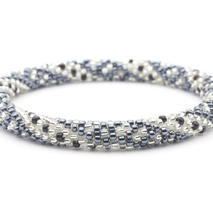 Silver Starlit Glass Bead Bracelet