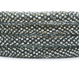 Sleek Silver Glass Bead Bracelet
