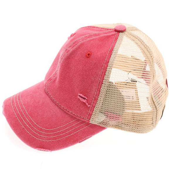 Classic C.C Ballcap - Distressed Red