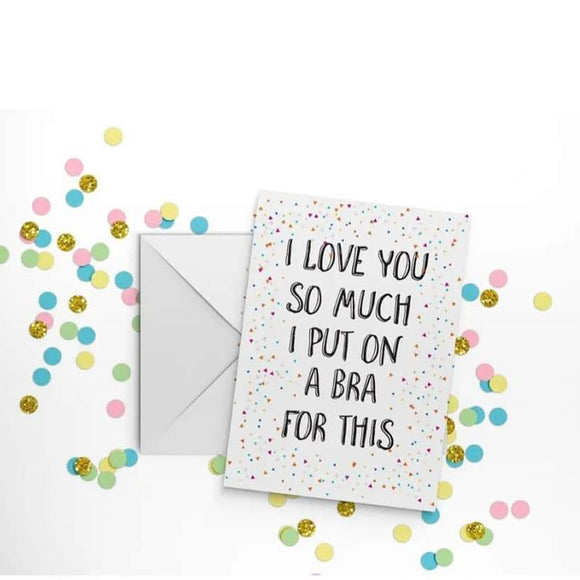 Bra For This Greeting Card