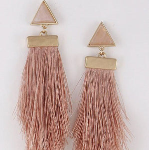 Stone Fringe Earrings