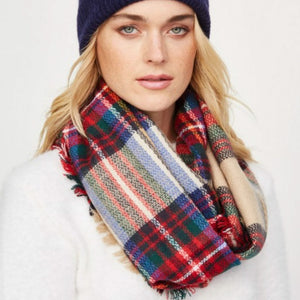 Plaid Infinity Scarf