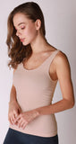 Comfort Stretch Tank/Waist Length - Iced Latte