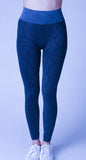 Snake Seamless Leggings - Vintage Denim