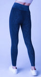 Snake Seamless Leggings - Vintage Denim