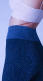 Snake Seamless Leggings - Vintage Denim