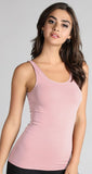 Comfort Stretch Tank/Long Length - Rose Quartz