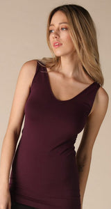 Reversible Comfort Stretch Tank - Italian Plum