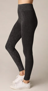 Snake Seamless Leggings - Vintage Black