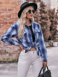 Plaid Dropped Shoulder Longline Shirt • More Colors