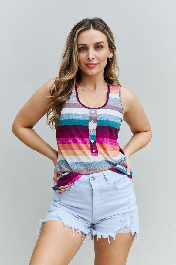 Love Me For Me Multicolored Striped Top