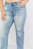 Judy Blue Natalie Distressed Straight Leg Jeans