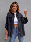 Relaxed Fit Distressed Denim Jacket • More Colors