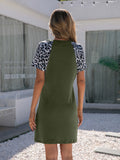 Leopard Print Round Neck Dress • More Colors