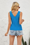 Openwork V-Neck Knit Top • More Colors