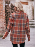 Plaid Dropped Shoulder Longline Shirt • More Colors