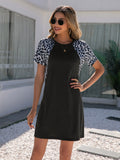 Leopard Print Round Neck Dress • More Colors