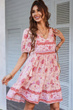 Tie Neck Short Sleeve Dress • More Colors