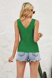 Openwork V-Neck Knit Top • More Colors