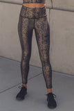 Copperhead Snake Shimmer Foil Leggings