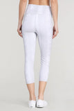 White Snake Capri Leggings