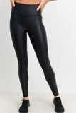 Faux Leather Look Moto Leggings