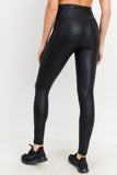 Faux Leather Look Moto Leggings