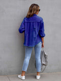 Relaxed Fit Distressed Denim Jacket • More Colors