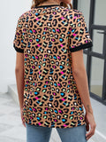 Leopard Round Neck Short Sleeve Tee Shirt • More Colors