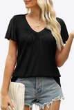 V-Neck Flutter Sleeve Tee Shirt • More Colors