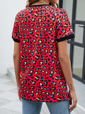 Leopard Round Neck Short Sleeve Tee Shirt • More Colors