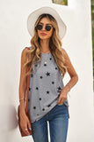 Star Print Tank with Slits • More Colors