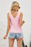 Openwork V-Neck Knit Top • More Colors