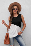 Contrast Round Neck Tank Top • More Colors