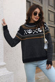 Ribbed Round Neck Long Sleeve Pullover Sweater • More Colors