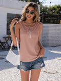 Half-Zip Round Neck Tank • More Colors