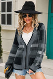 Striped Button-Front Fuzzy Cardigan • More Colors