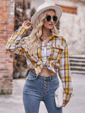 Plaid Dropped Shoulder Longline Shirt • More Colors