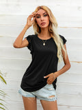 Round Neck Butterfly Sleeve Top • More Colors