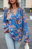 Floral Print Flounce Sleeve Blouse • More Colors