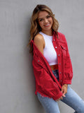 Relaxed Fit Distressed Denim Jacket • More Colors