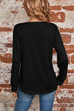 Ruched Square Neck Long Sleeve T-Shirt • More Colors