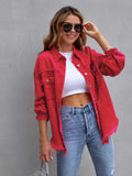 Relaxed Fit Distressed Denim Jacket • More Colors