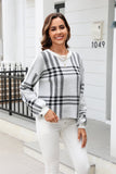 Printed Round Neck Dropped Shoulder Sweater • More Colors